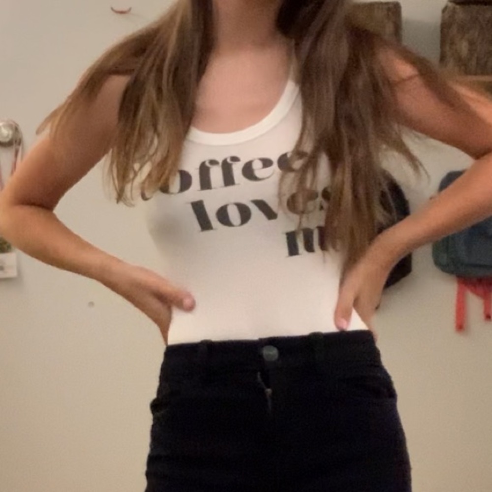 Coffee loves me American eagle bodysuit